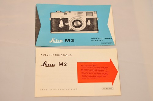 Leica M2 Brief and Full Instruction Manual, Original, Not a Copy! c1966
