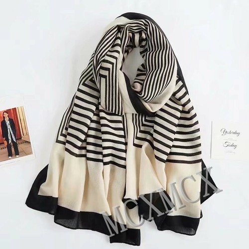 Sciarpa donna invernale cotone twill morbida sciarpa pesante - Foto 4 di 8