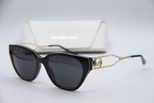 NEW MICHAEL KORS MK2154 LAKE COMO 370687 BLACK GOLD SUNGLASSES W/CASE 54-19