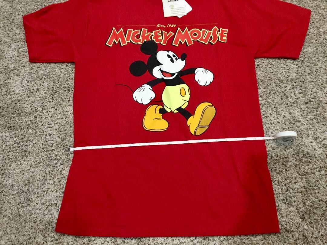 Mickey Mouse Red New Sample T-Shirt w/Yellow Pants Rare from