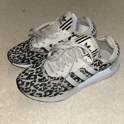 【M】 New Adidas Original Sneaker Shoes Women's 9 Khaki White Black