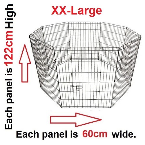 Dog Puppy Pet Rabbit Cat Guinea Pig Play Pen Run Zinc Coated With Door 24Hr Del - Picture 11 of 12