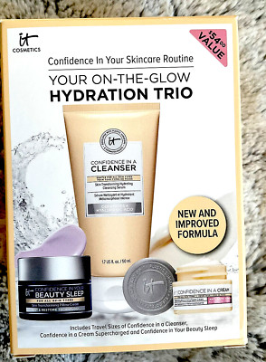 NEW SEALED It Cosmetics Your On-The-Glow Hydration Trio  IMPROVED $54 MSRP NIB