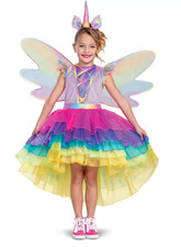 Member's Mark Girls Unicorn Costume Size M 8-10 Rainbow