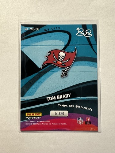 TOM BRADY 2022 Panini Instant My City Card #MC-30 Tampa Bay Bucs 1 of 1860 GOAT - Picture 3 of 3