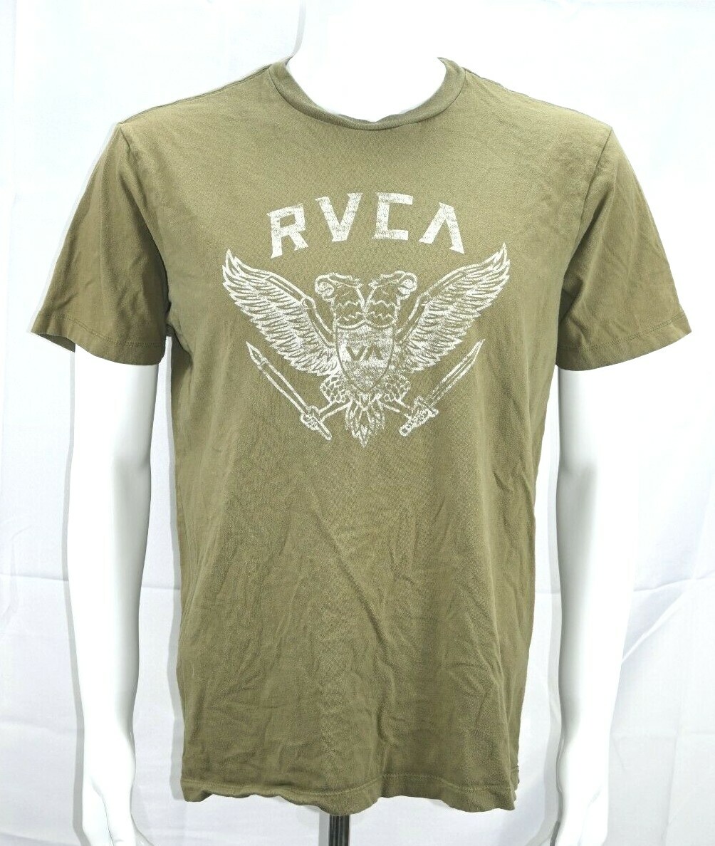 RVCA green t-shirt size medium RN#99064 100% cotton