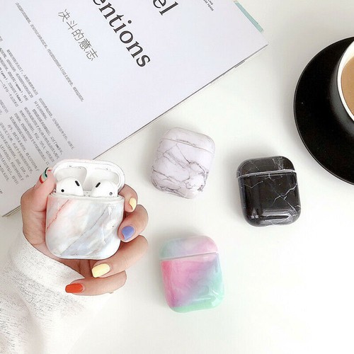 Luxury Marble Hard Headphone Protective Cover Clear Earphone Case For Airpods - Picture 4 of 17