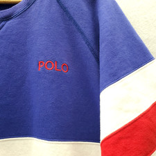 Vintage 90s Polo By Ralph Lauren Rugby Style Mens Sweatshirt Red White Blue Sz M