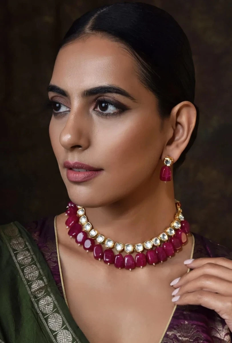 Sabyasachi jewelry beads necklace meenakari sabyasachi premium