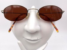 Vintage Joradche JD-70 Gold Metal Oval Half-Rimmed Sunglasses FRAMES ONLY