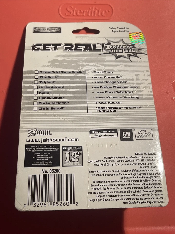 Road Champs WWF Attitude Racers Chris Jericho Track Rocket 全新带盒 MOC Jakks Pacific — 第 2/2 张图片