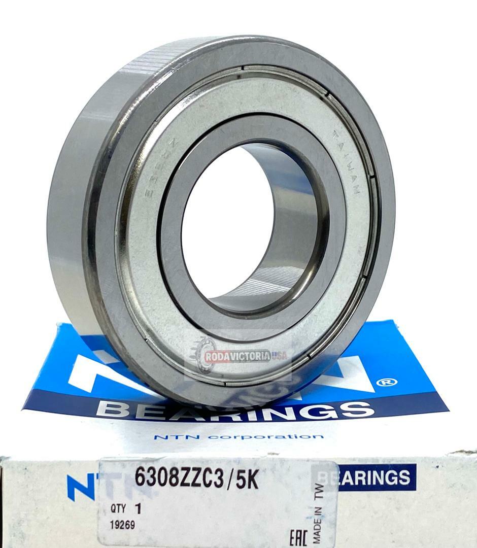 NTN 6308 ZZ C3 DEEP GROOVE BALL BEARING, METAL SHIELDED 40x90x23mm