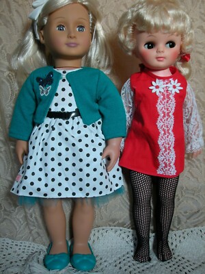 Eegee Mod Fashion Doll  18'' & Battan Doll Our Generation 18''  1960's