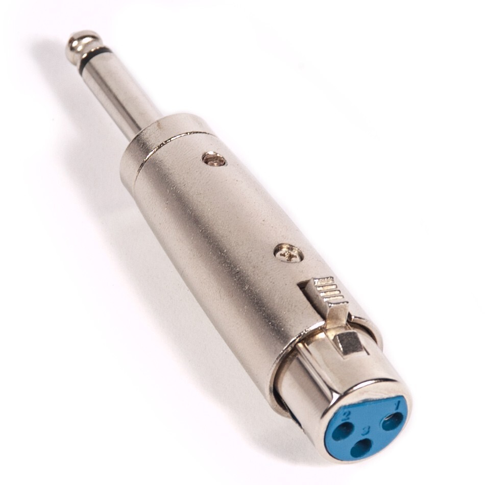 *Zs- Adattatore JACK AUDIO MONO 6.35 MASCHIO TO CANNON XLR FEMMINA