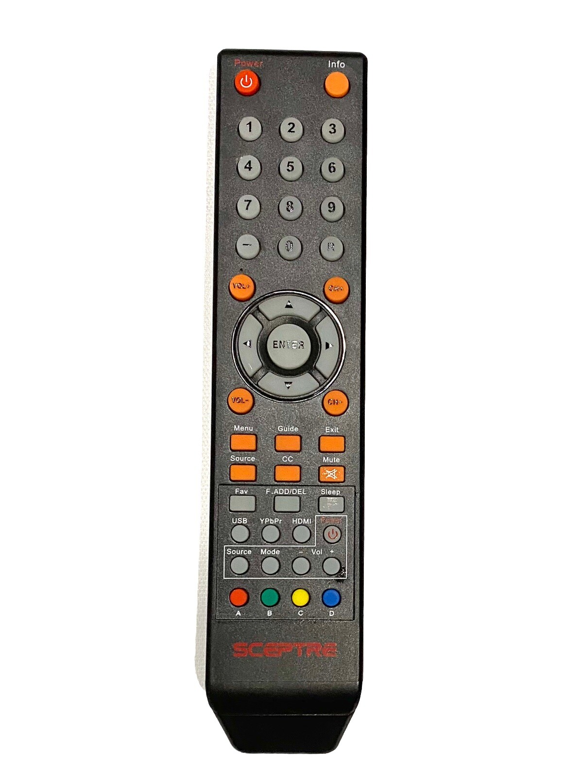 Genuine Sceptre 8142026670003C TV Remote Control