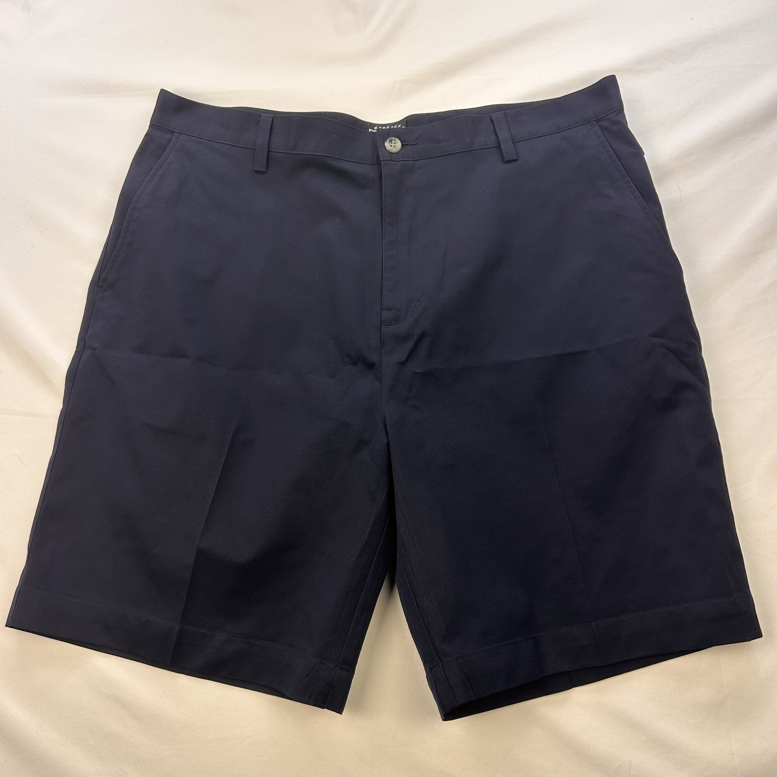 adidas Stretch Men Solid Navy Polyester Flat Fron… - image 5