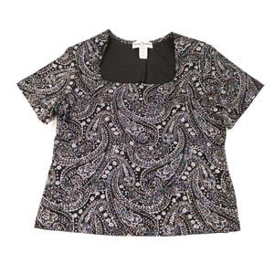 black glitter blouse