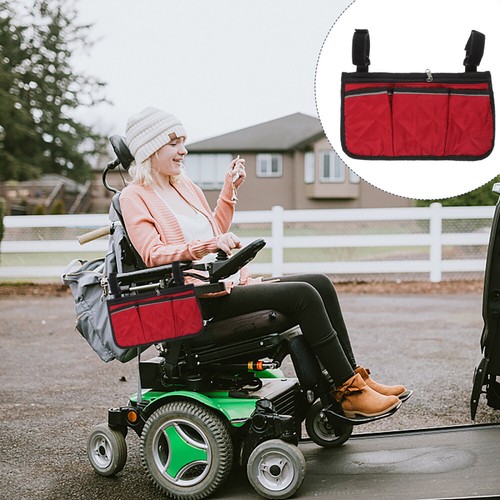 Accessory Bag Mobility Scooter Side Storage Travel for Wheelchair on Wheels