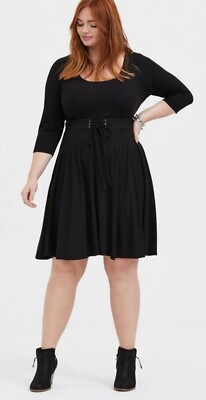 rib skater dress boohoo Women's Rib Dropped Hem Skater Dress