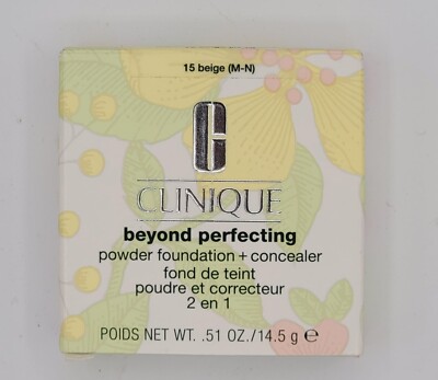 Clinique beyond perfecting powder foundation 2 in 1/0.51 oz/ 15 beige(M-N)
