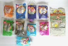 McDonald  s Happy Meal TY Beanie Babies - UNOPENED Lot of 9 - 1998  1999  BAG