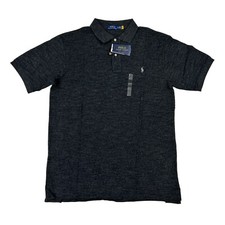 Polo Ralph Lauren Big  Tall Short Sleeve Solid Polo Shirt w/ Pony - Black Hthr