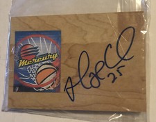 MONIQUE CURRIE Phoenix MERCURY Basketball WNBA Signed Floor Tile 5" x 4"