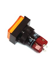 1pc DECA Push button Switch D16LAT1-1ab SPST Alternate Bulb Lamp ACDC 24 or 12V