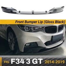 Front Spoiler Lip Gloss Black Bumper Splitter kit Fits 14-19 BMW 3 Series GT F34