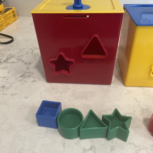 Vintage Nesting Puzzle Box Learning Toy Excellent: Keys And Shapes - Picture 4 of 8