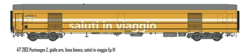 Ls Models 47283 Ch-Post Sonderbemalung Gelbe Schriften Die Post “Gruß IN Trip ” | Zustand: Neu