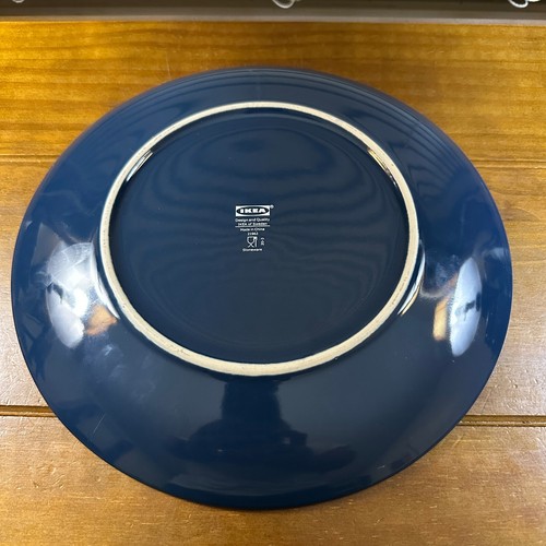 4 Used IKEA Fargrik Royal Blue Dinner Plates 8.25in 21963 - Picture 4 of 4