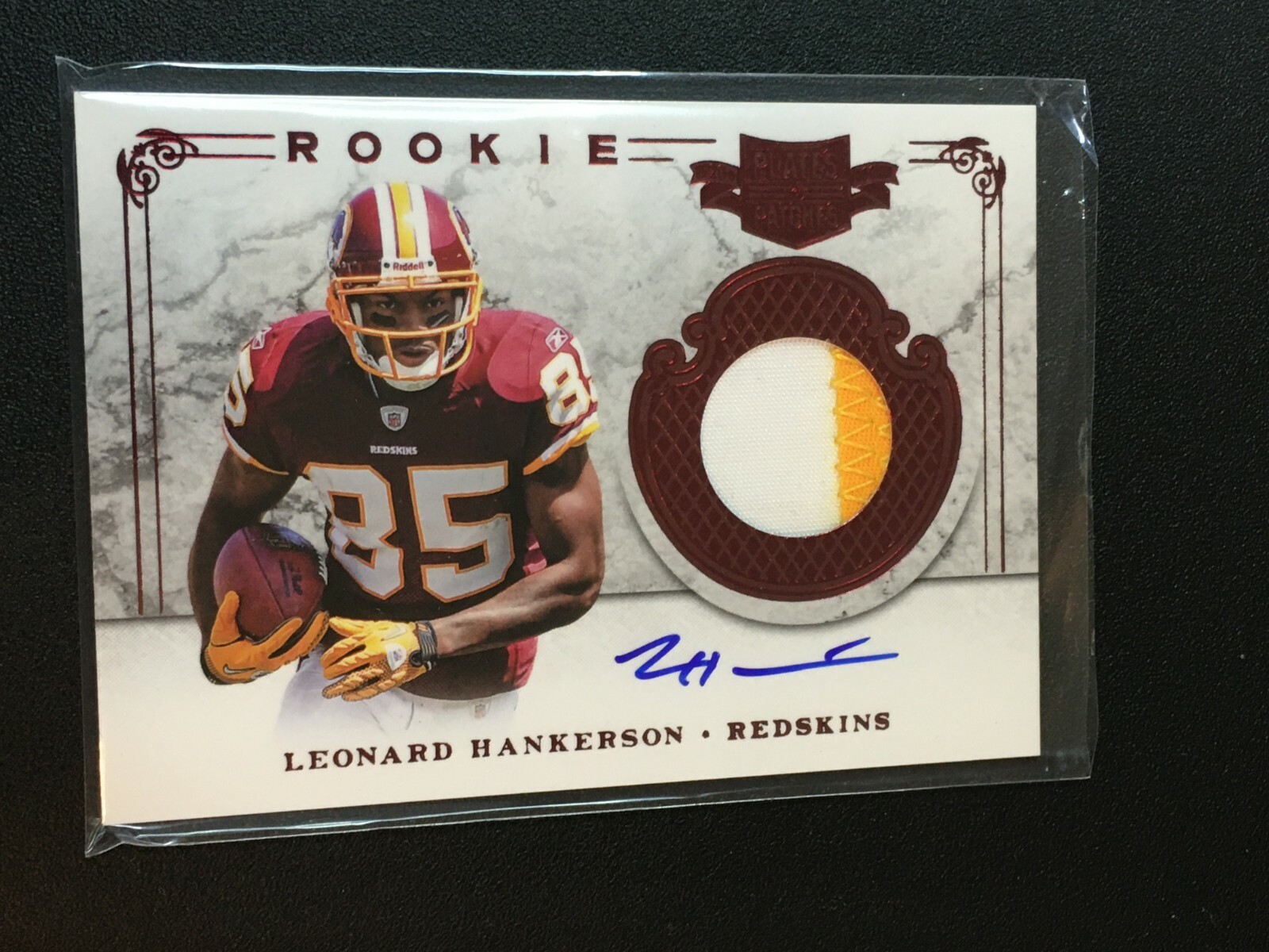 Leonard Hankerson Panini Plates & Patches #226 Signed Jersey