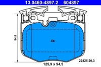 ATE BremsbeläGe Vorne (13.0460-4897.2) FüR BMW 4 3 8 X5 5 7 X4 X3 Toyota Supra