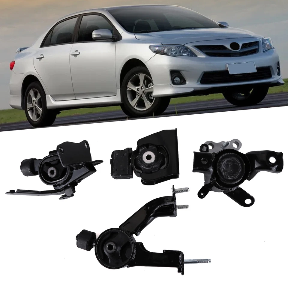 For 09-13 Toyota Corolla 1.8L Set of 4PCS Engine Motor & Auto Transmission Mount - Image 2 of 4