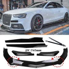 Front Bumper Lip Spoiler Splitter Side Skirt Rear Lip For Audi A3 A4 A5 A6 S5 S6