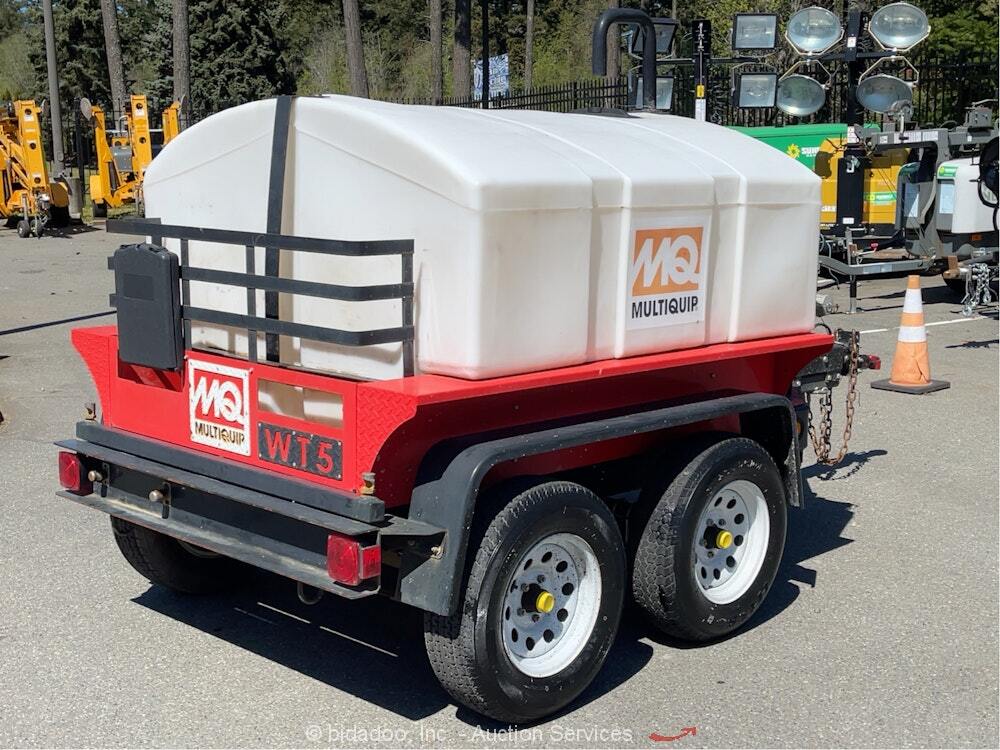 2015 Multiquip WT5 500 Gallon Towable Water Tank Trailer Pump Honda