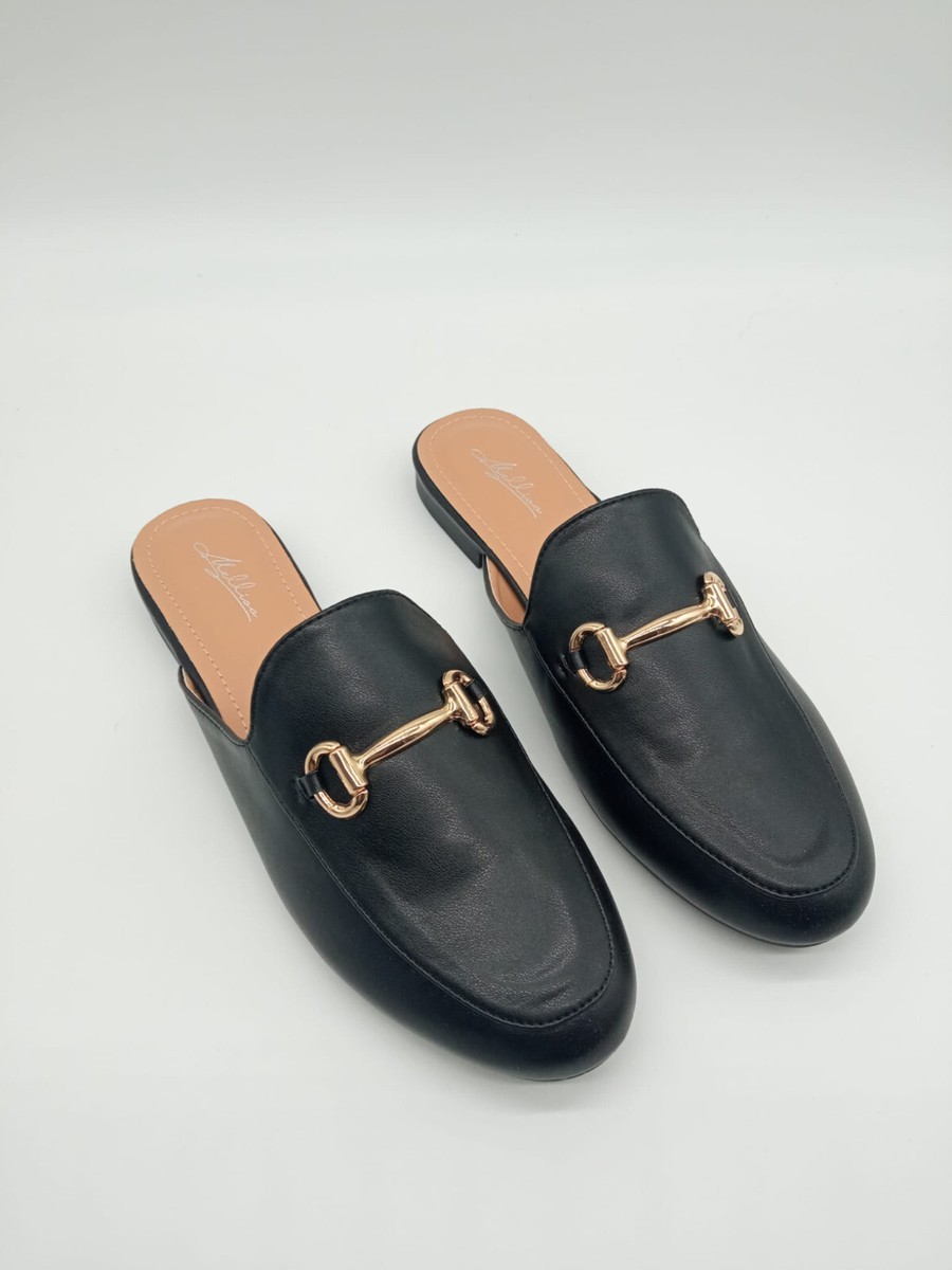 Scarpe mocassino aperte ciabatta mules donna ragazza nere c