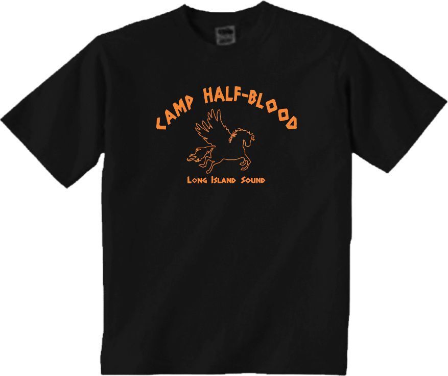 CAMP HALF BLOOD T-SHIRT Long Island Sound orange percy jackson Rick Riordan  KIDS