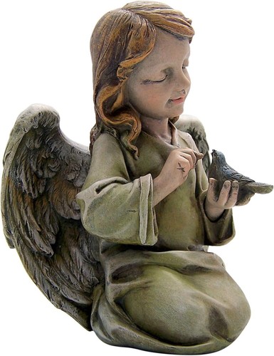 Peaceful Garden Angel Girl Figurines, Outdoor Decor, Set of 3 Assorted Sizes - Picture 7 of 7