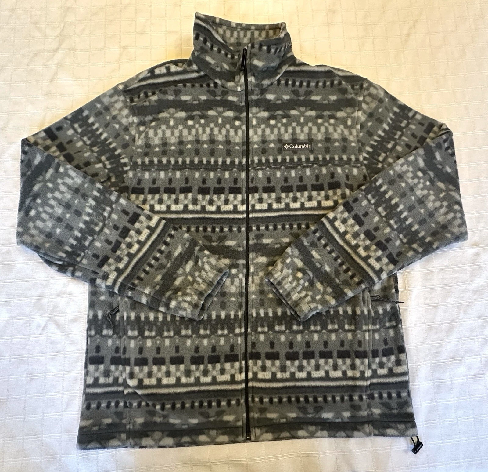 Columbia Steens Mountain Fleece Jacket Full Zip Gray L Large