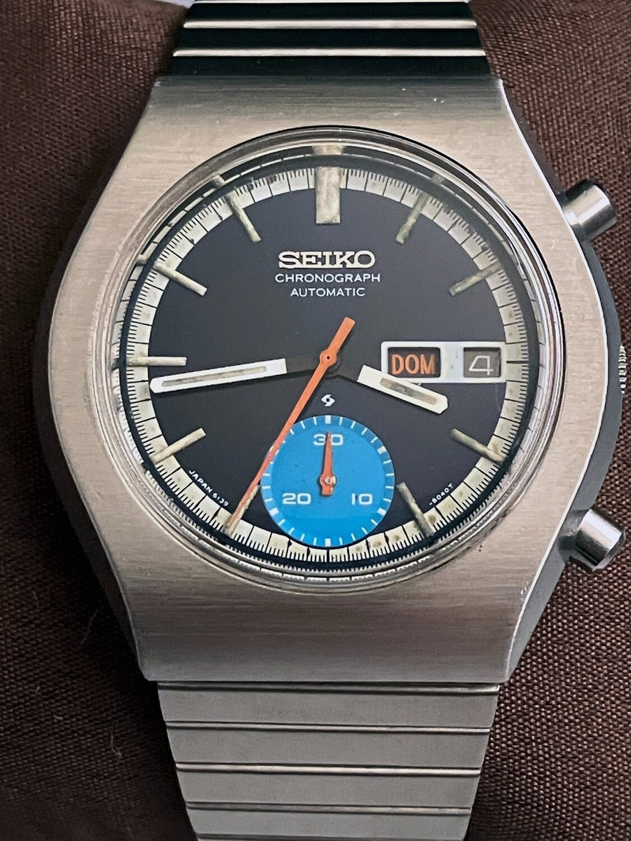 Seiko 6139-8021 Automatic Chronograph 'Blue Eye' 1977/N - Clean | eBay