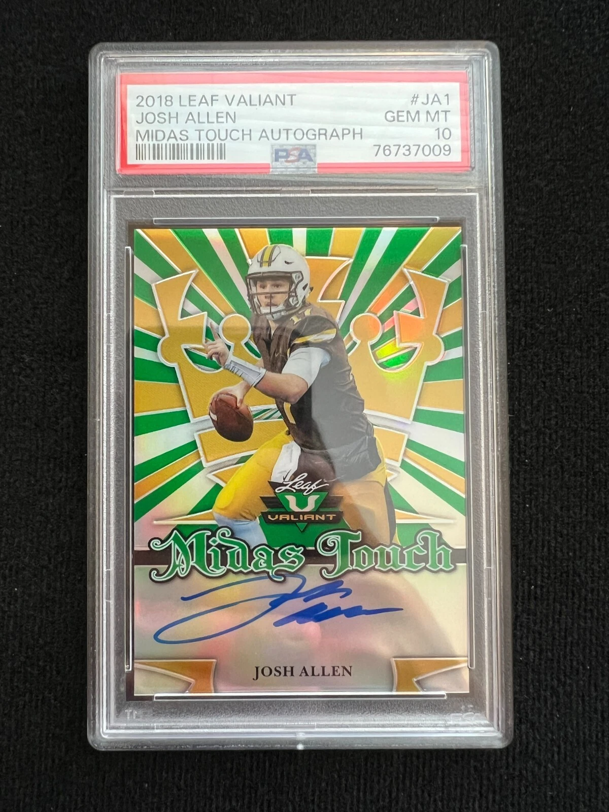Josh Allen Leaf Valiant Midas Touch Autograph #JA1 Base