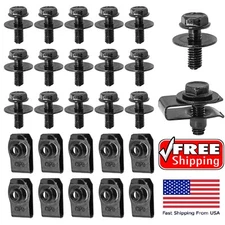 60-70 for Ford Mercury Front Fender Bolt Kit Bolts Nuts Mustang Comet M6 U-nuts