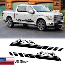 2x 68 Black Mountains Forest Graphic Side Body Vinyl Decal Stickers Universal 2x 68 Black Mountains Forest Graphic Side Body Vinyl Decal Stickers Universal