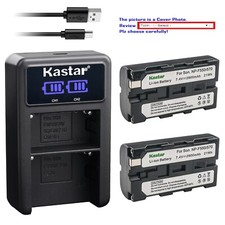 Kastar Battery LCD Dual Charger for Sony NP-F550 CCD-TR76 CCD-TR760 CCD-TR8000E