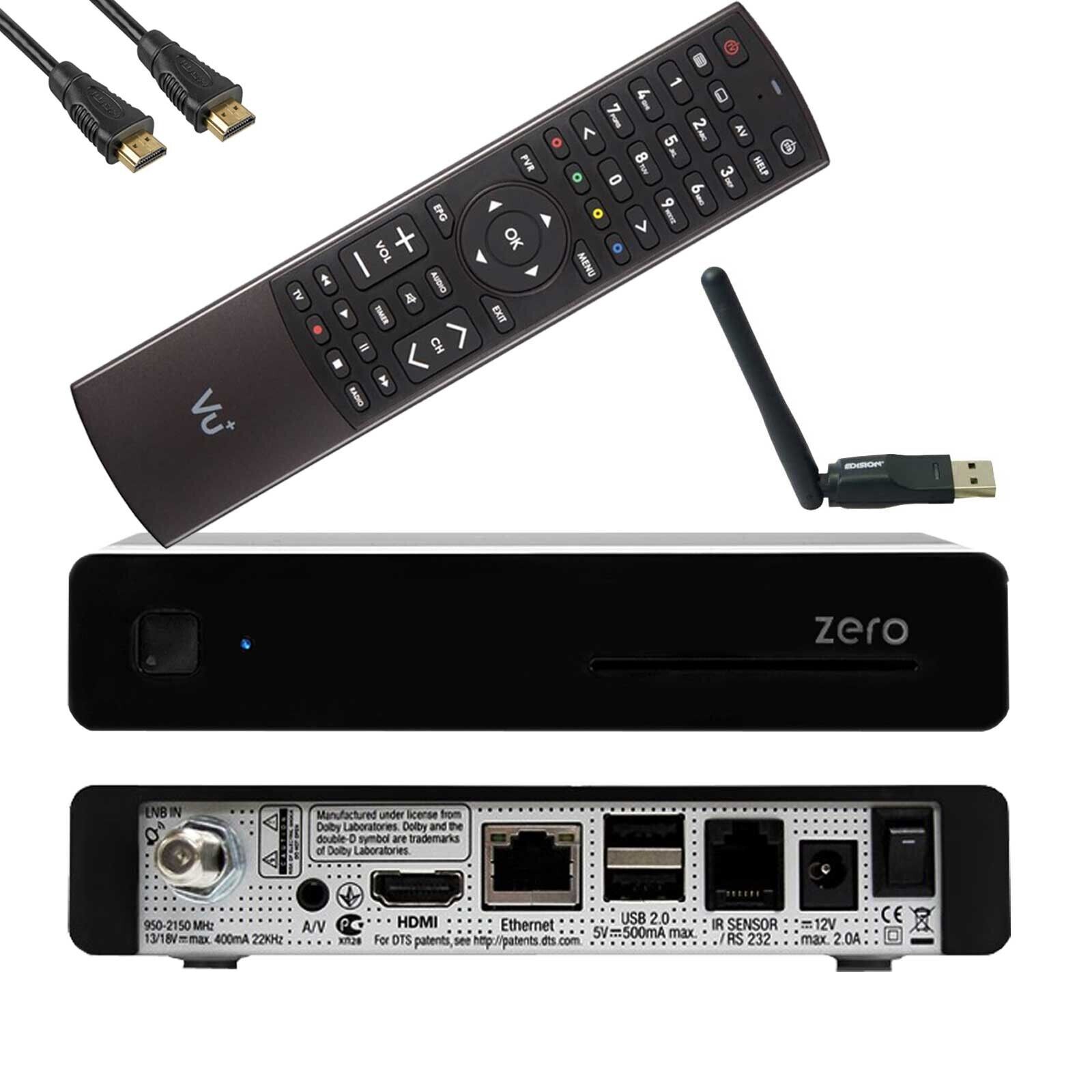 VU Zero Sat Receiver HD Digital HDTV Linux DVB-S2 incl. Wifi Stick HDMI-Kabel