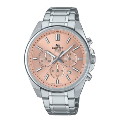Casio Edifice EFV-650D-4A Salmon Chronograph Analog Quartz Sporty