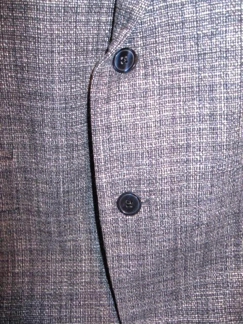 Mens Size 48 Gray Tweed Sports Jacket Pietro Rossi 34 1/2" Long Wool (O) - Image 3 of 4