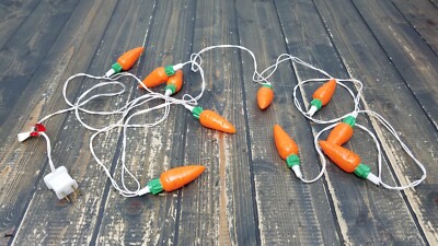 10 - String Lights Carrot Lights  Light Christmas Happy Easter Carrots READ INFO